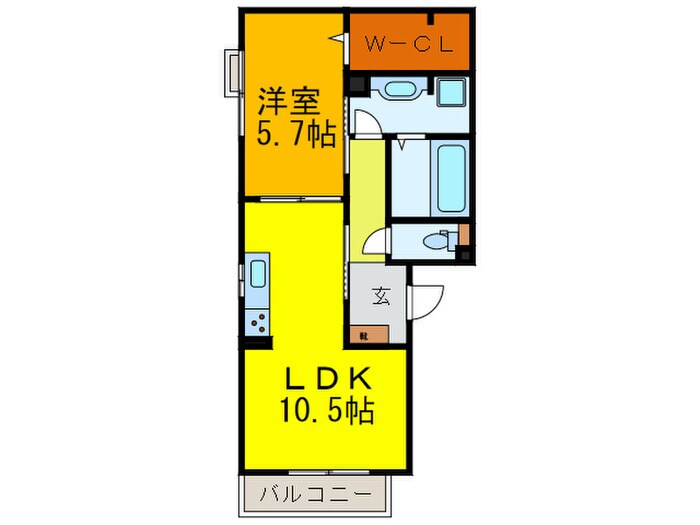 ボヌ－ル南久宝寺の物件間取画像