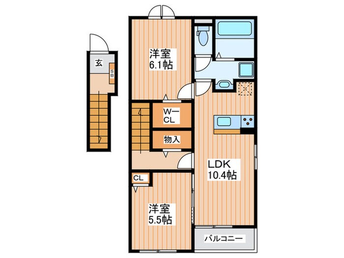 ラ・ヴィータ・ドゥーエ　南門真の物件間取画像