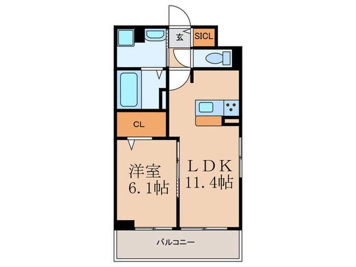 ディアコート唐崎の物件間取画像