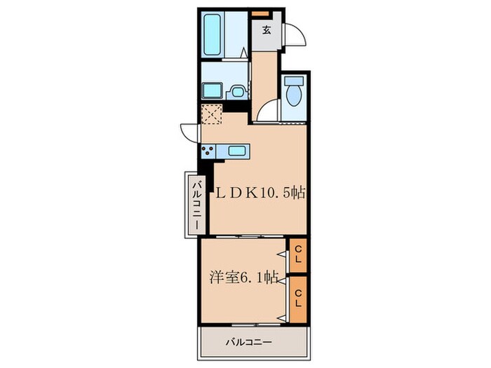 ディアコート唐崎の物件間取画像