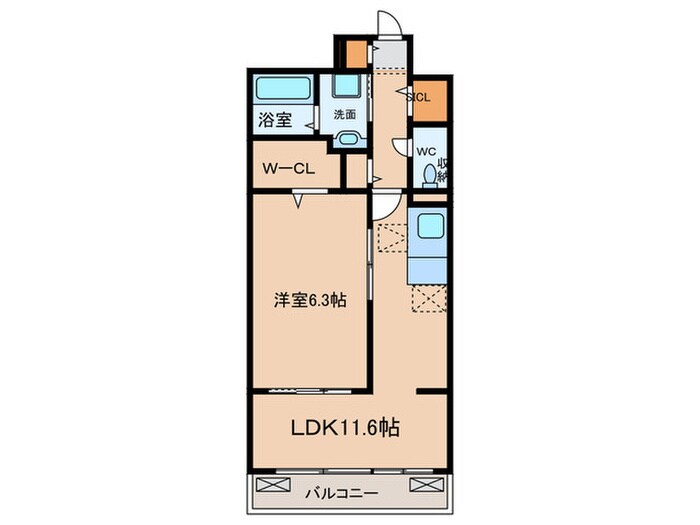 ディアコート唐崎の物件間取画像