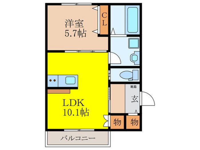 エルメゾン太秦安井の物件間取画像
