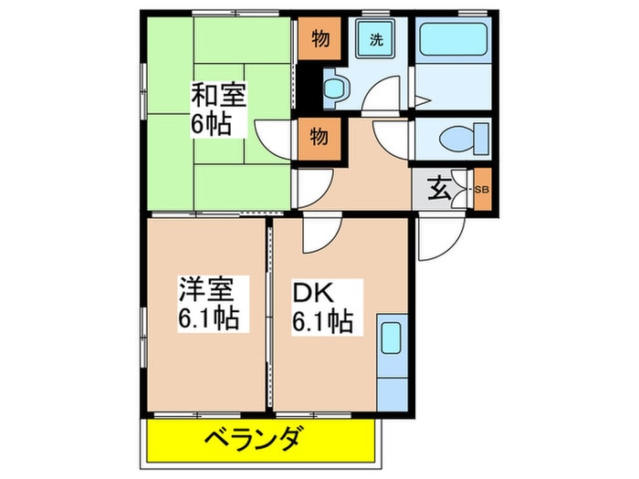 パールハイツ古市の物件間取画像