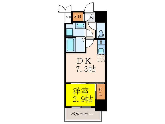 ｱﾄﾞﾊﾞﾝｽ江坂東ﾃﾞﾊﾟｰﾙ(701)の物件間取画像