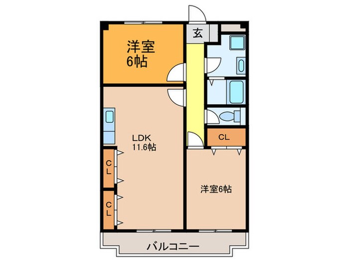 ハピネス松岡の物件間取画像