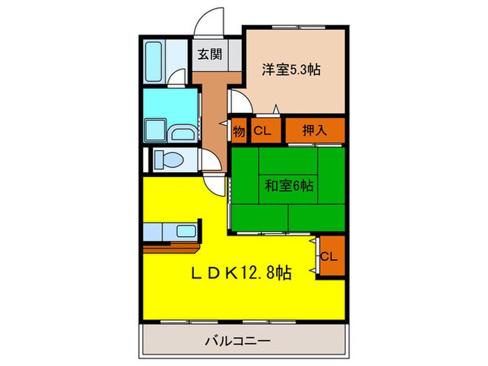 エスポワ－ル２１の物件間取画像