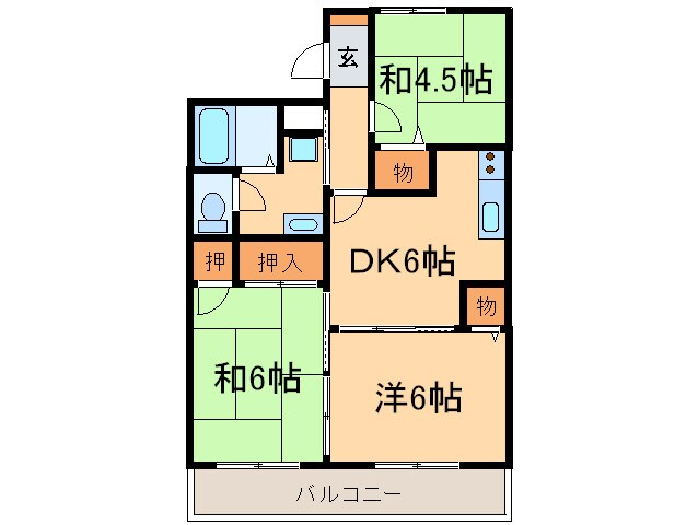 グランディール福田の物件間取画像