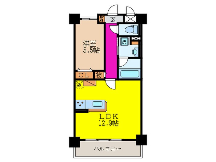 リラスクエア八尾宮町Ⅱの物件間取画像