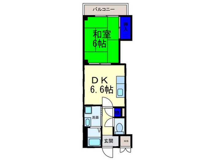 中尾コーポの物件間取画像