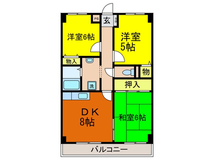 マジェスティ香里園の物件間取画像