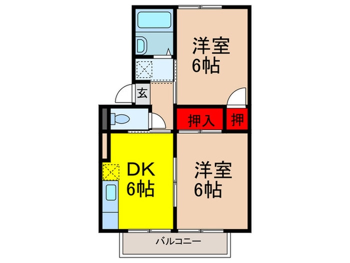 サニ－ハイツフミＡ棟の物件間取画像