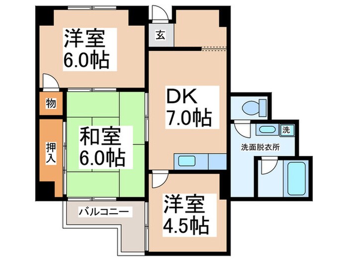 メゾンウエストの物件間取画像