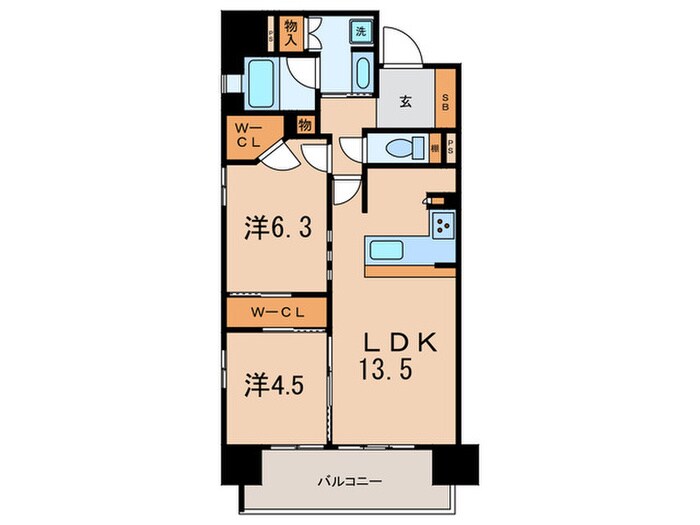 ブランズ北浜(1101)の物件間取画像