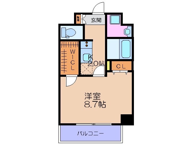 エスト－ネ野田阪神(203)の物件間取画像