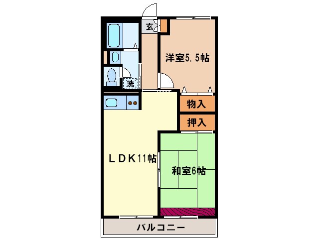 ドルチェⅡの物件間取画像