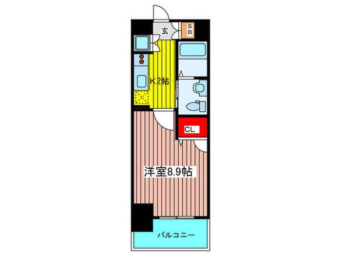 ルクレ京橋の物件間取画像