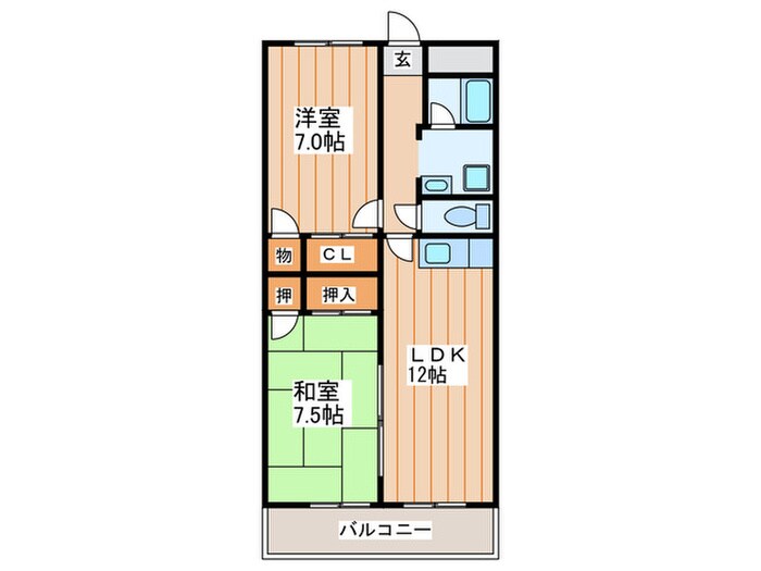 ｱﾒﾆﾃｨα館の物件間取画像