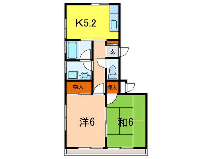 芦屋ニュ－ハイツの物件間取画像