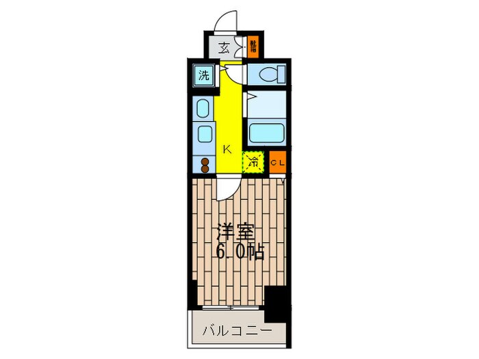 ﾌﾟﾚｻﾝｽ三ノ宮駅前ﾌﾟﾗｲﾑﾀｲﾑ(307)の物件間取画像