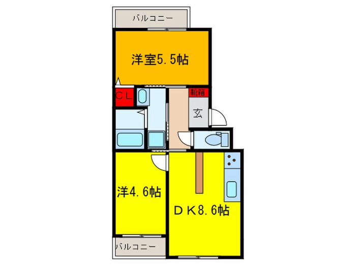 Ｃｈａｎｃｅ西山本の物件間取画像
