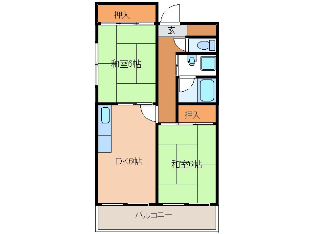 サンシティ桑津の物件間取画像