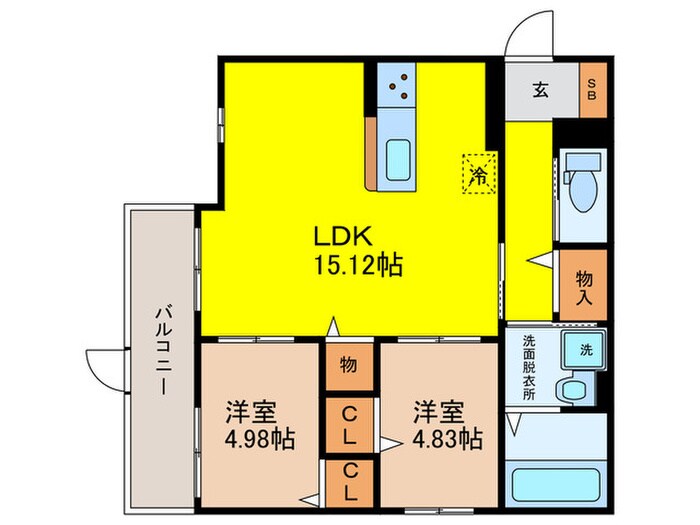 K１阪南町の物件間取画像