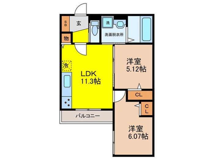 K１阪南町の物件間取画像