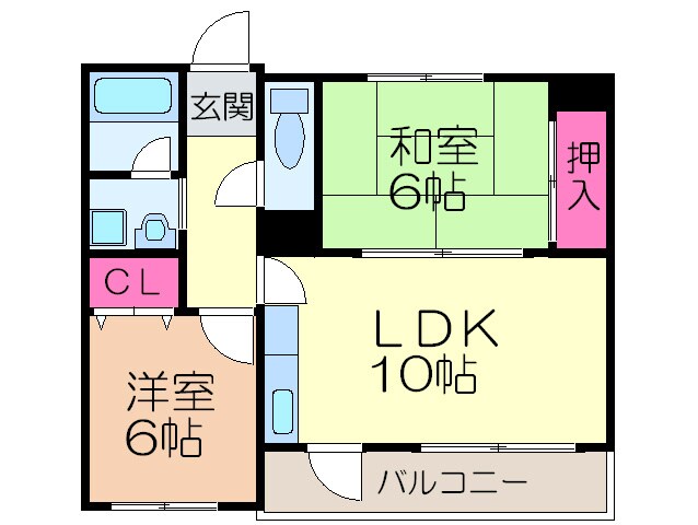 ラポスタ長原の物件間取画像