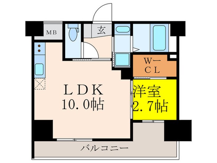 アドバンス江坂ラシュレの物件間取画像