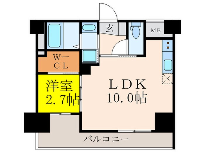アドバンス江坂ラシュレの物件間取画像