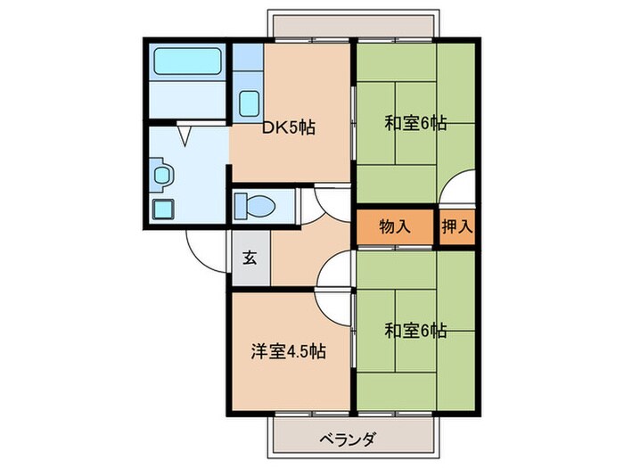 シャルム野洲の物件間取画像