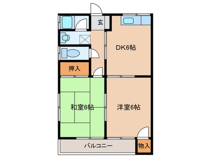 薮田ハイツの物件間取画像