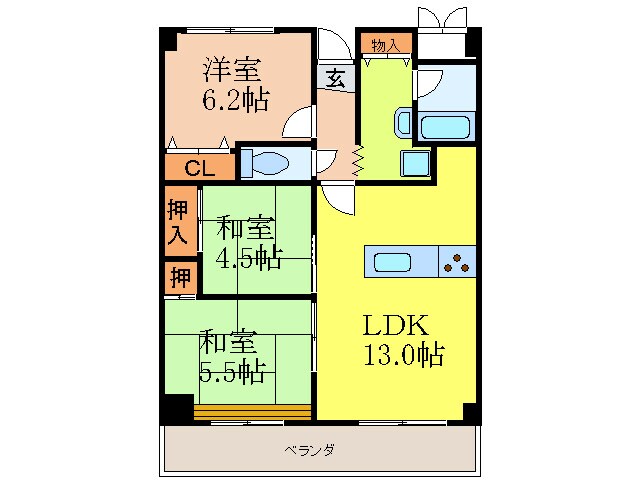 フレスコ２１の物件間取画像