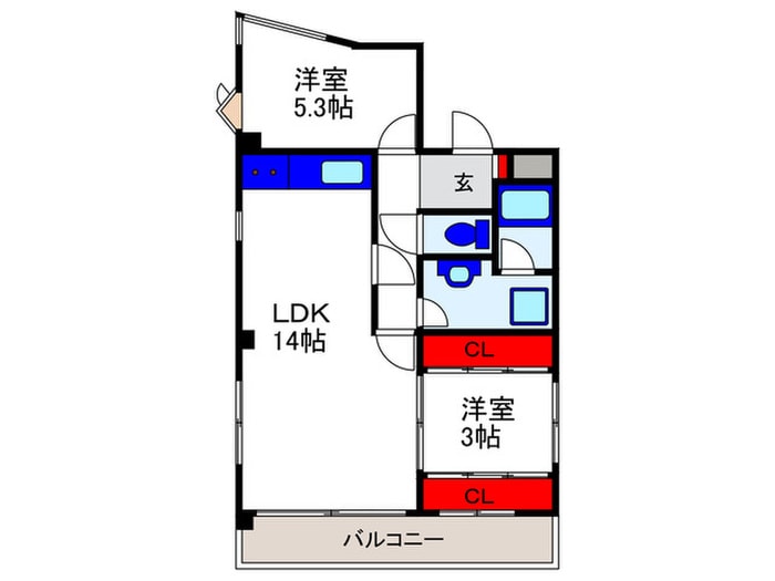 ベルデクール桜塚の物件間取画像