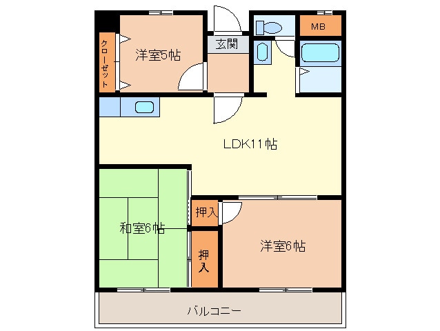 ホワイトオークの物件間取画像