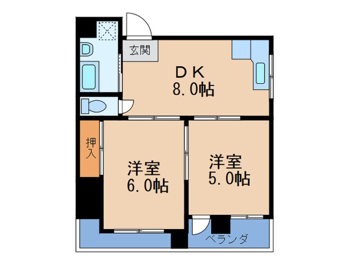 新大淀ビルの物件間取画像