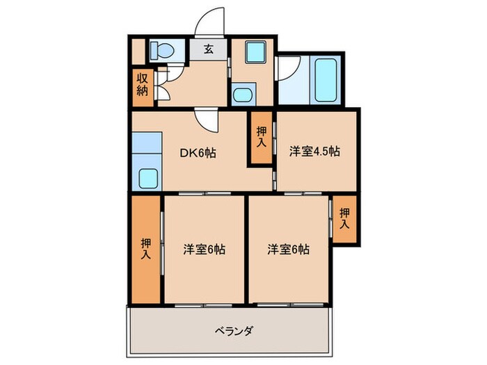 グリ－ンパ－クハイツの物件間取画像