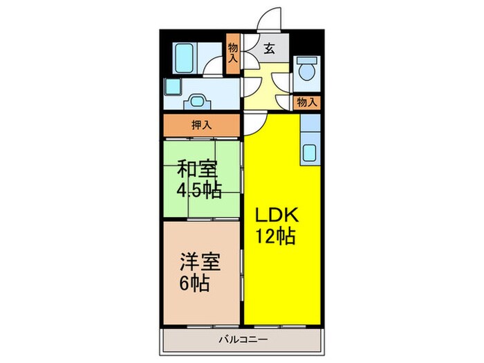 柏原ファミリ－ハイツの物件間取画像