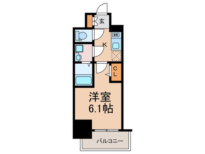 ｴｽﾘｰﾄﾞ福島ﾚｼﾞﾃﾞﾝｽ(501)の物件間取画像