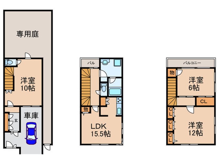 文の里2丁目貸家の物件間取画像