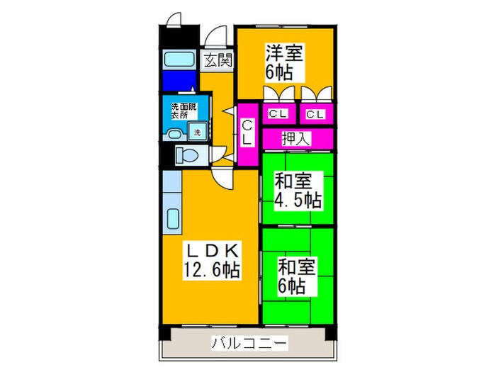 ユニティー土師の物件間取画像