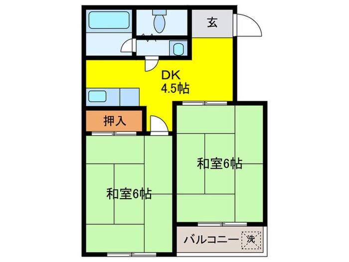 ハイツ再会の物件間取画像