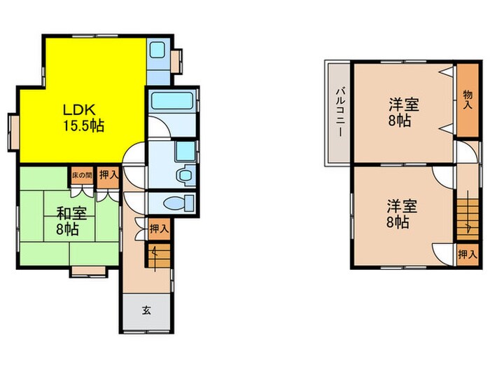 ペディハウス能勢町平通の物件間取画像