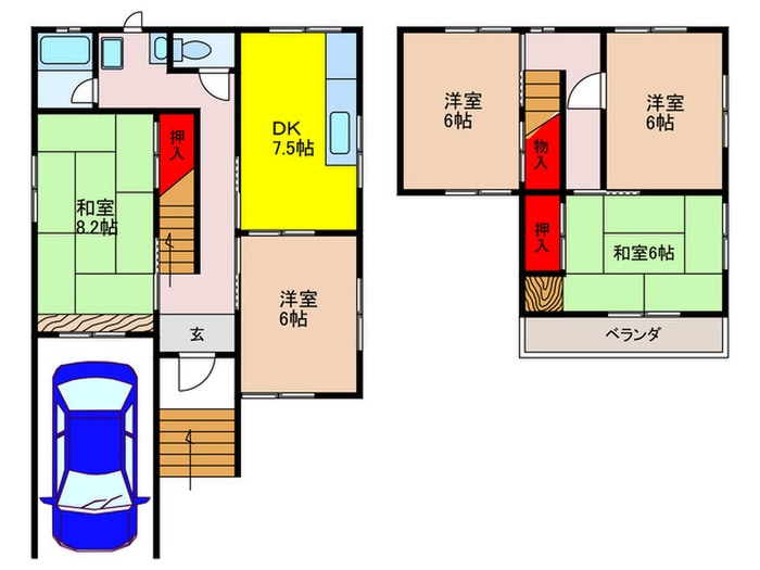 宗谷2丁目戸建の物件間取画像