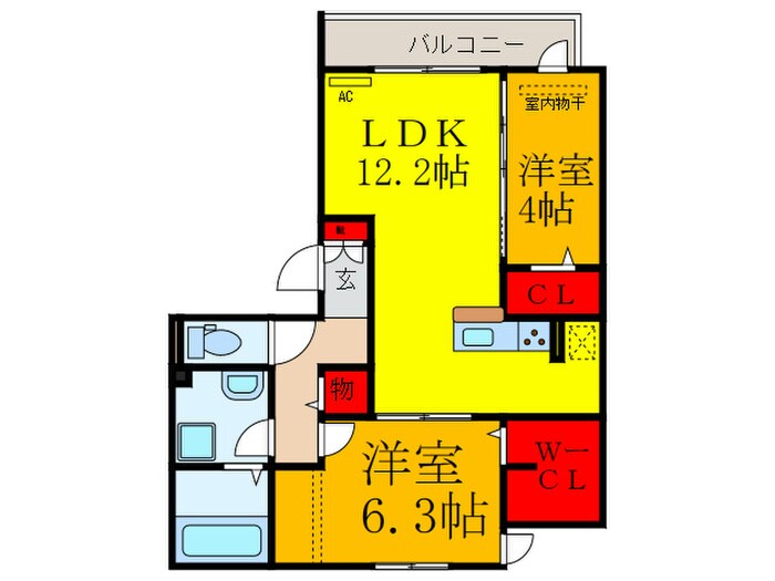 はぁ～と六万寺の物件間取画像