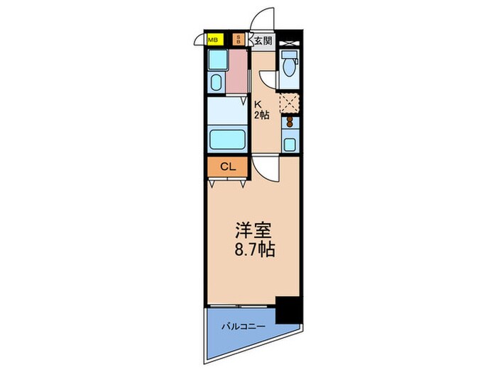 カスタリア新梅田の物件間取画像