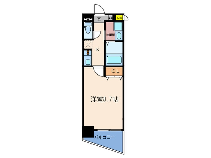 カスタリア新梅田の物件間取画像