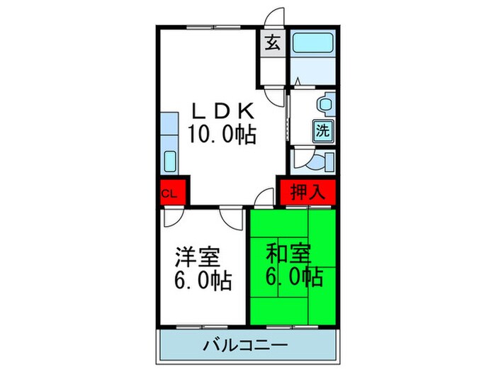 コーポ南千里の物件間取画像