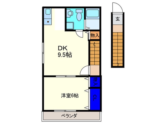 サポートハイツ大東part2の物件間取画像