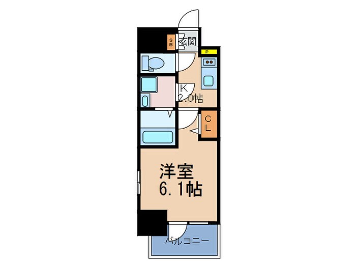 ｴｽﾘｰﾄﾞ福島ﾚｼﾞﾃﾞﾝｽ(801)の物件間取画像